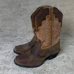 Men's Tony Lama Iron Shiloh Western Cowboy Boots Square Toe 9B